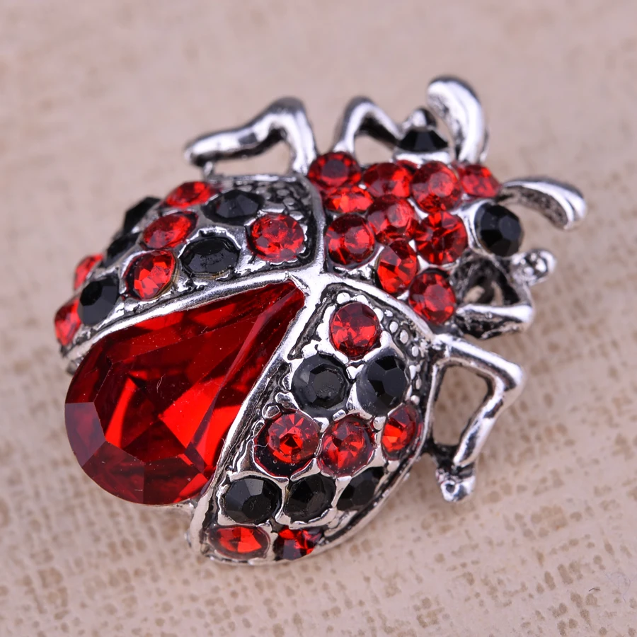 

Vintage Red Ladybug Brooches for Woman Kids Suit Hats Scarf Beatles Brooch Clip Pins Insects Jewelry Men Corsage Broche XZ135