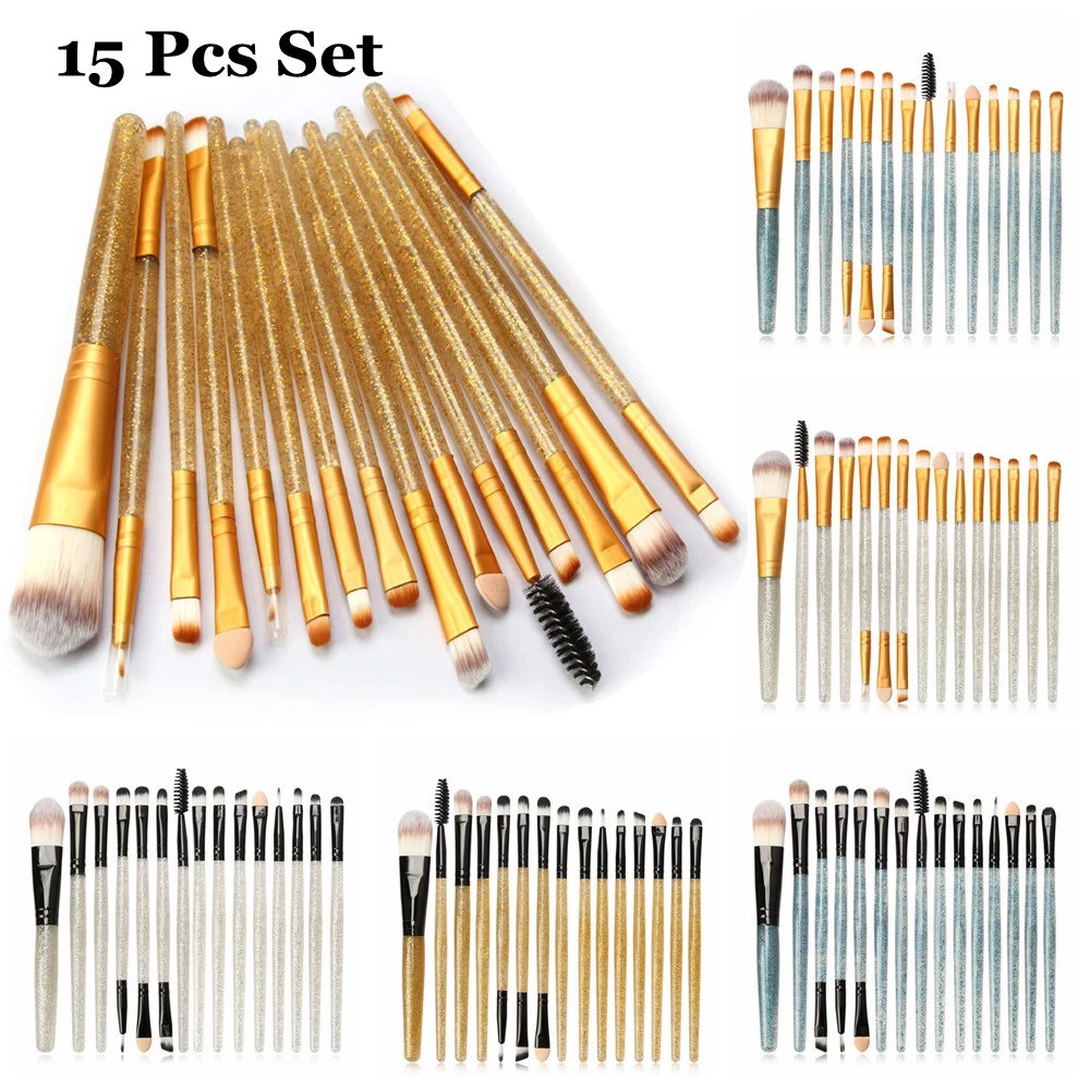 

12/15Pcs /set Makeup Brushes Set Power Eyeshadow Foundation Blush Cosmetic Brush Tool Professional Cosmetic Brushes Kit