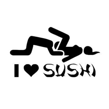 

SEKINNEW 1 Pcs Window Bumper Funny I LOVE SUSHI Sign Decal Vinyl Wall Car Sticker Motorcycle Car Accessories