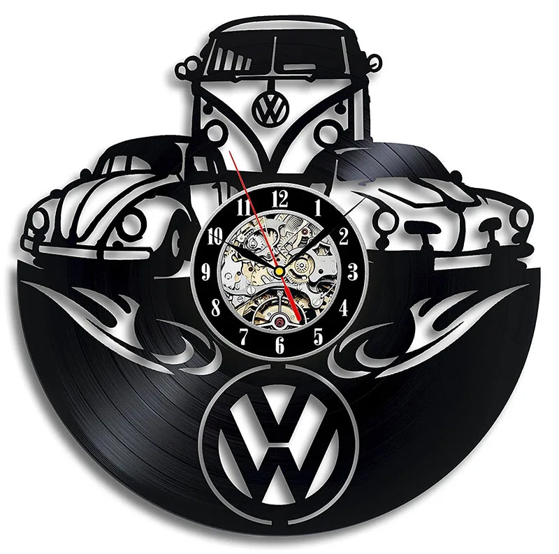Автомобиль логотип виниловая пластинка настенные часы-подарок для обувь для мужчин и женщин, мальчиков и девочек