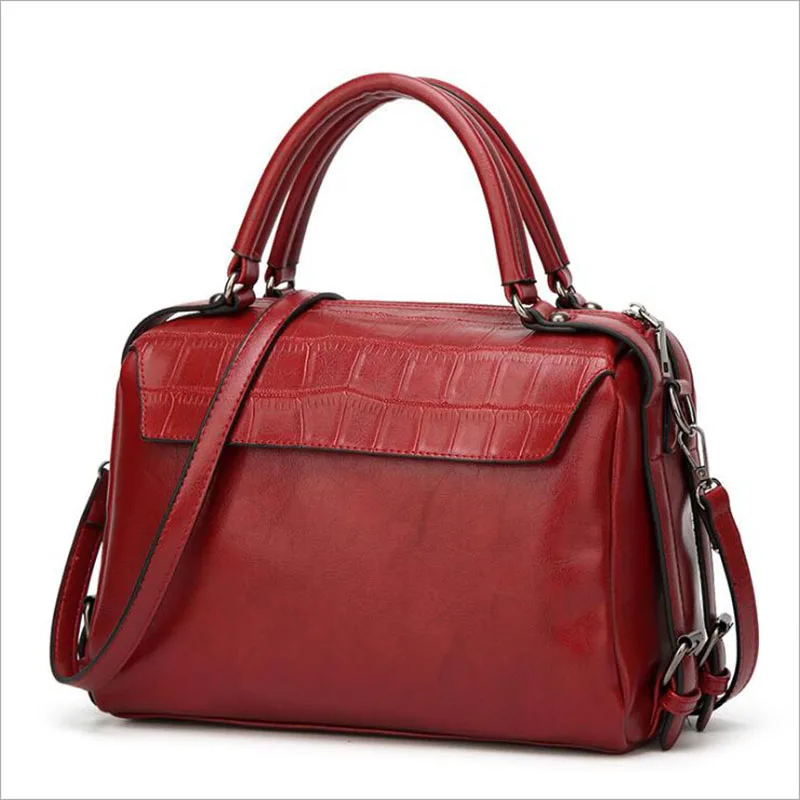 

Women's Handbag New 2018 Hot Europe and America Vintage PU Brand Designer Ladies Shoulder Bag Solid Pillow Messenger Pocket Red