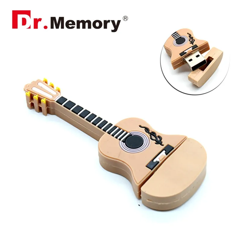 Dr. Memory Guitar USB флеш-накопитель мультяшный флеш-накопитель силиконовый USB накопитель 4G 8G 16G 32G USB 2,0 Флешка Рождественский подарок 4 цвета