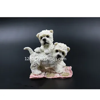 

Simulation animal Home Decor Home Decor West Highland White Terrier Resin Action Figure Collectible Toy D11