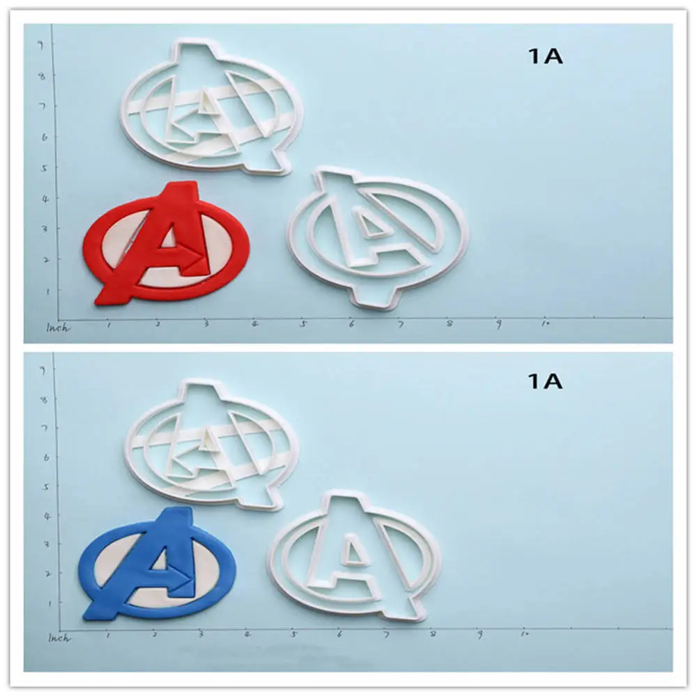 

Avenger Series Cookie Cutter Custom Made 3D Printed Superhero Design Pastry Cutter Set Cookie Cutters Cake Decorating Tools