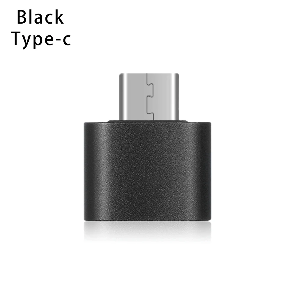 Мини металлический штекер для женщин USB-C 3,1 type C для USB 3,0 адаптер конвертера OTG для смартфонов Android OTG адаптер type C - Цвет: balck