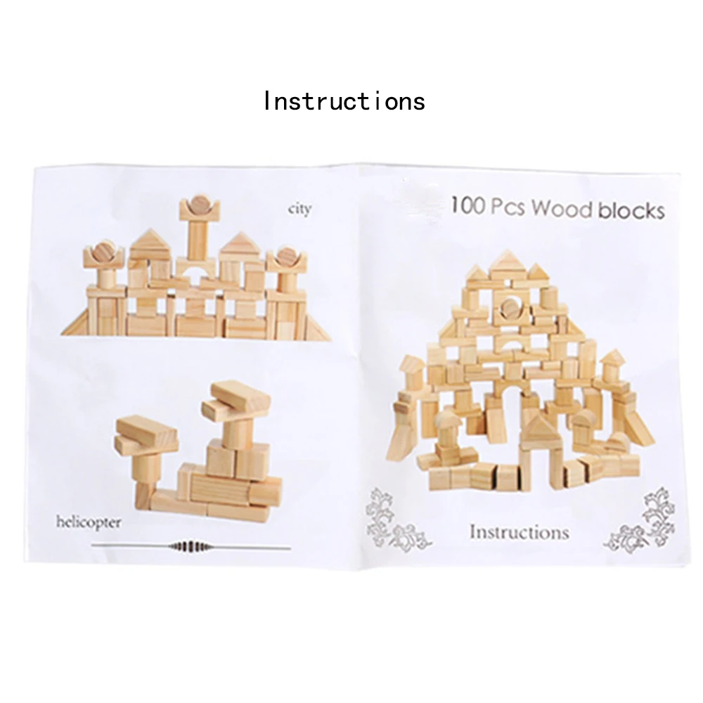 100 PcsLot Environmental Wooden Building Blocks Set Toys for Children Wooden Rainbow Educational Toy Montessori Stacking Cubes (18)