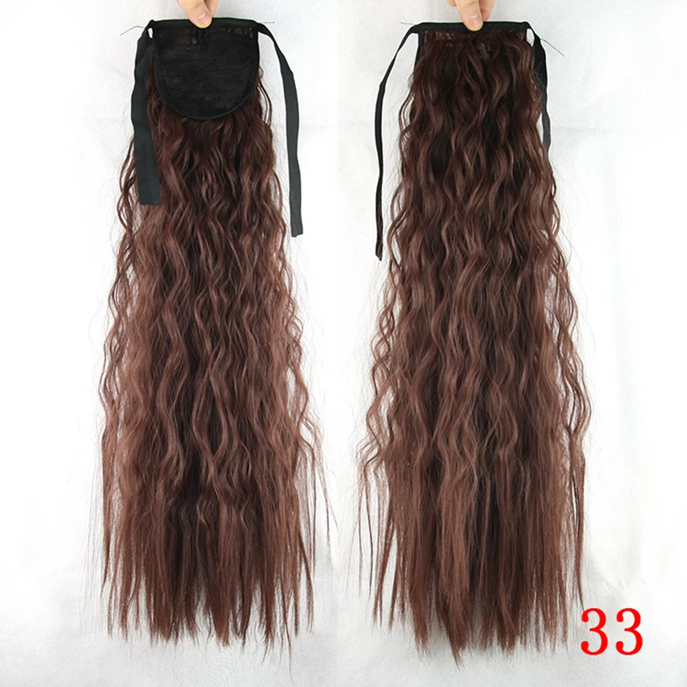Soowee длинные черные кудрявые волосы конский хвост шиньоны шнурок конские хвосты Синтетический зажим для наращивания волос для женщин - Цвет: #33