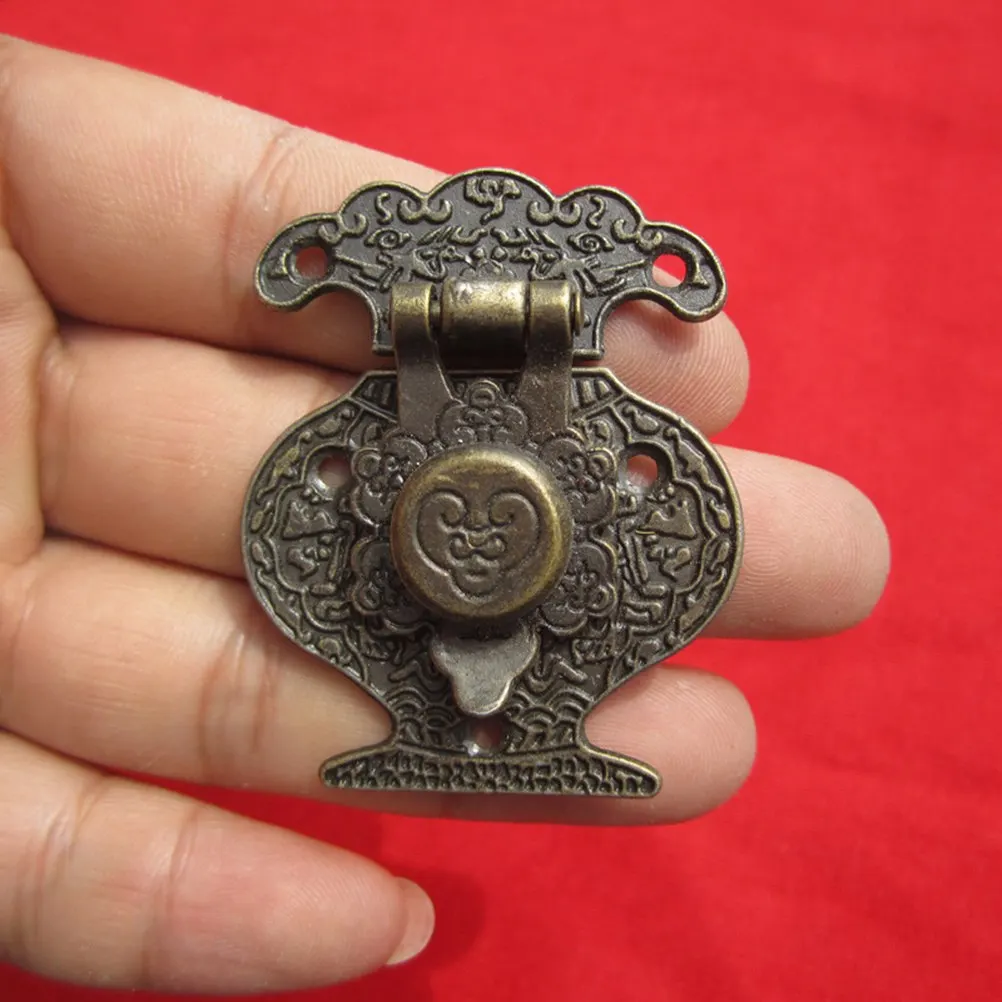 4PCS Antique Bronze Hasp Latch Jewelry Wooden Box Lock Mini Cabinet Buckle Case Locks Decorative Handle Hardware