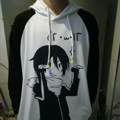 [Сток] аниме Noragami Yato Yukine печатных Косплей флис Толстовка S-XXL Зимний пуловер Топ Футболка унисекс