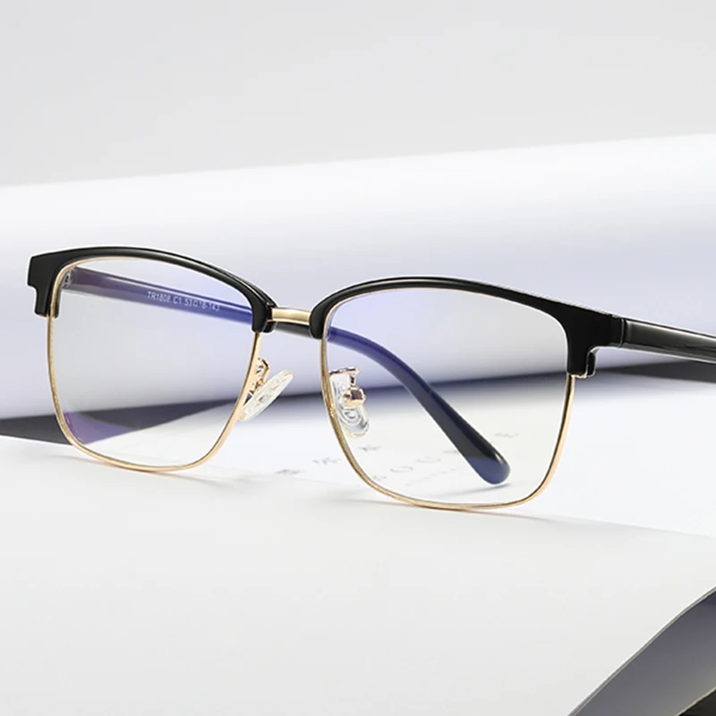 

Women's computer game Blue Light blocking glasses Ultra-light TR90 material square metal frame radiation protection goggles man