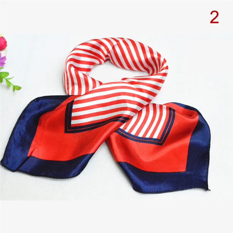 Новый женский модный имитированный шелк шарфы, сатин шаль Шелковый квадратный шарф Средний размер 50*50 см