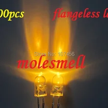 1000 шт 5 мм желтая круглая безфланцевая прозрачная Светодиодная лампа 5 мм ультра яркая желтая Светодиодная лампа