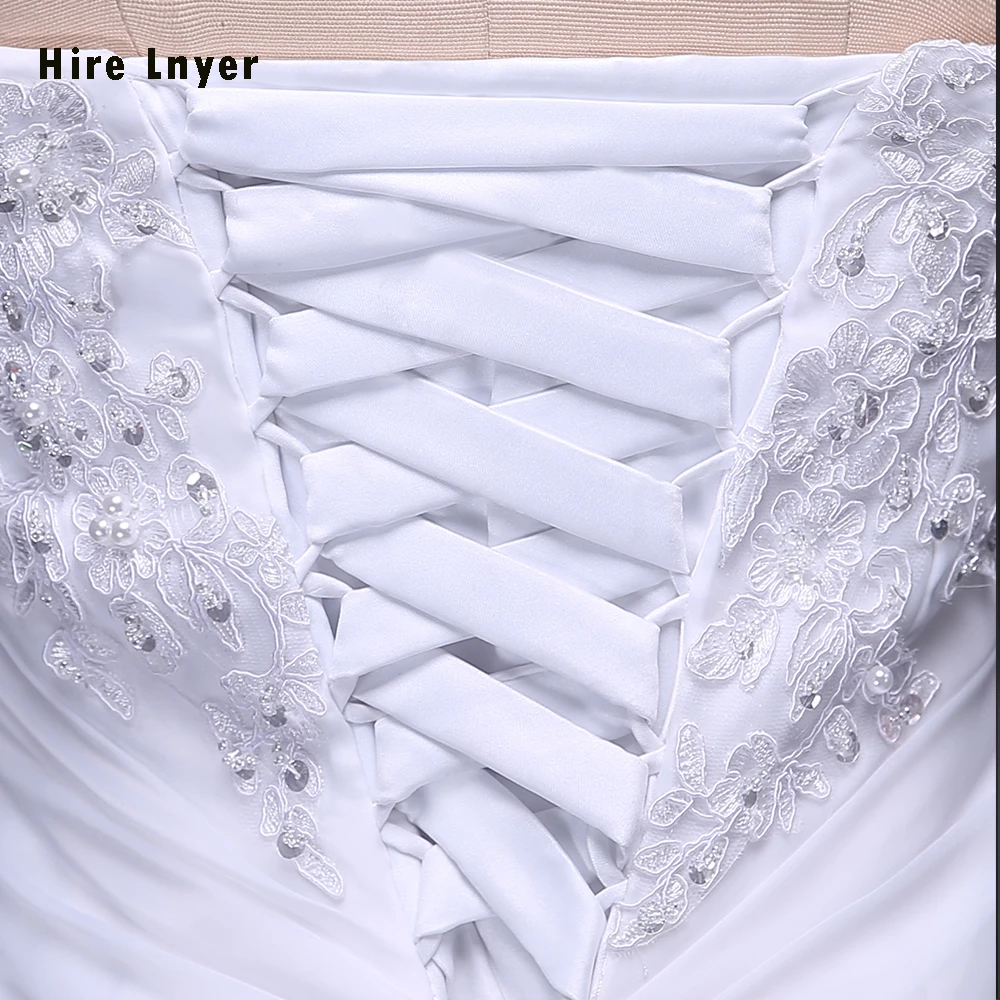 Najowpjg новейшие поступления Robe De Mariage аппликации Бисероплетение Многоуровневая юбка благородная Русалка свадебное платье Abiti Da Sposa