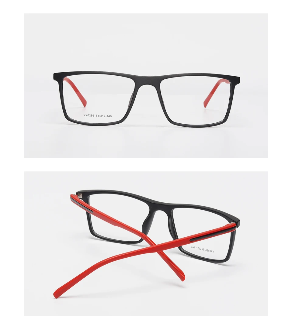 TR90 мужские очки оправа прозрачный бренд оптический Ретро винтажная дизайнерская оправа для очков# YX0286