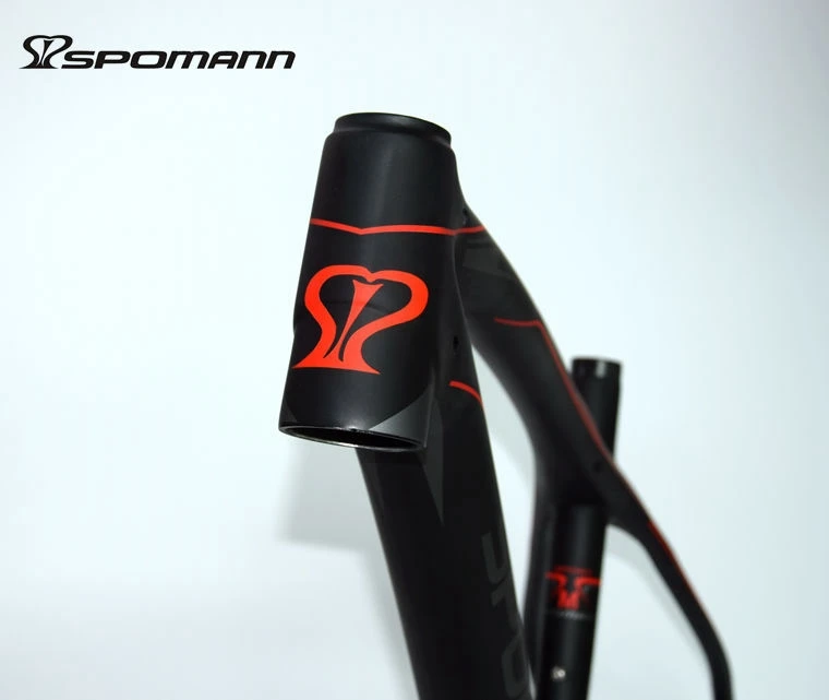 Flash Deal Newest SPOMANN 27.5*15.5/17.5/19.5" inch Mountain bicycle matte UD full carbon fibre bike carbon frame 27.5er MTB parts headsets 5