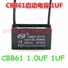 10Pcs/Lot CBB61+-5% 1uF 450V/AC CBB Capacitors The Fan Start Capacitor