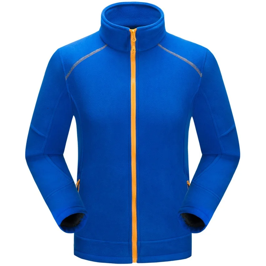 Зимние флисовые куртки из материала софтшелл для мужчин и женщин, куртки для спорта на открытом воздухе, куртки для походов, походов, лыжного спорта, мужские и женские куртки VA102 - Цвет: Men Royal Blue