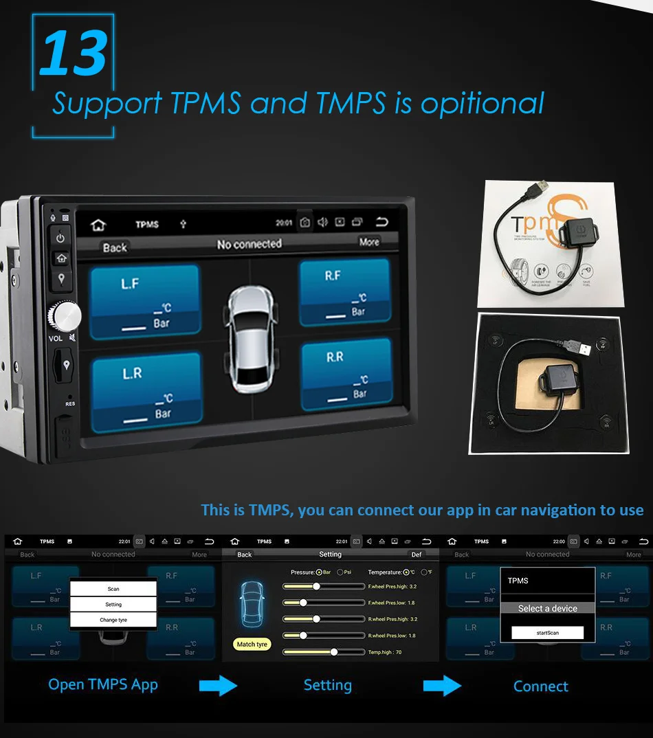 Discount Eunavi 2 din android 9.0 16g Memory Touch Screen 7 Inch HD Car Bluetooth Player Button 2 DIN Universal Car radio GPS Navigation 19