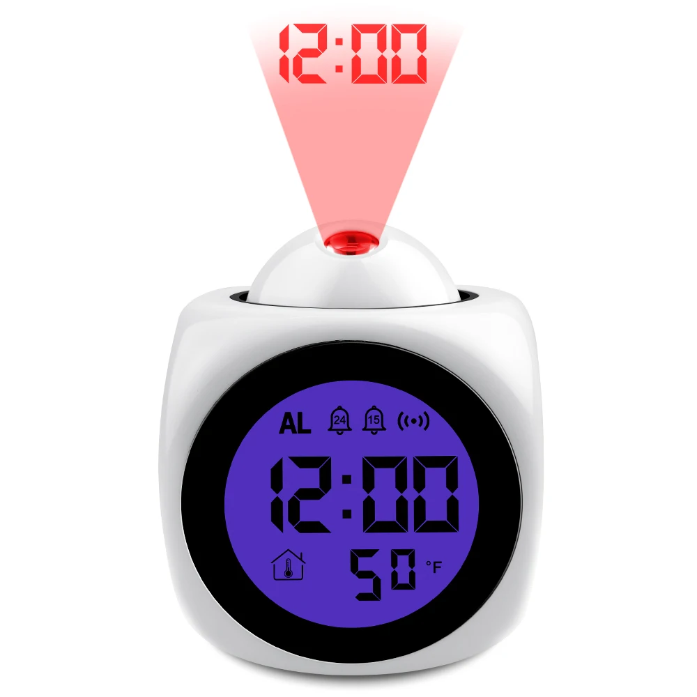 Digital Table Clocks Snooze Function Office Electronic LED Clock Desktop Alarm New Fashion Modern Projection | Дом и сад