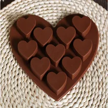 Силиконовый поднос для кубиков льда, самодельный лед, крема, легкая форма сердца, кубики, форма, подарок на день Святого Валентина, шоколадный торт, пресс-формы для кухни