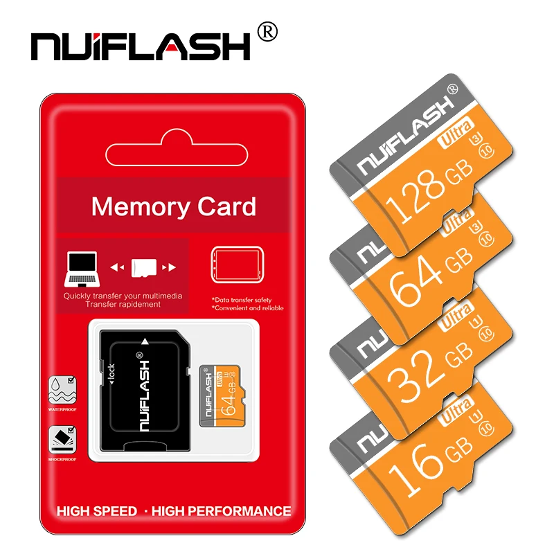 

Nuiflash Microsd Card 256G 128GB 64GB 32GB 16GB 8GB 80Mb/s Class10 U3 U1 Micro SD Card Memory Card TF Flash Card