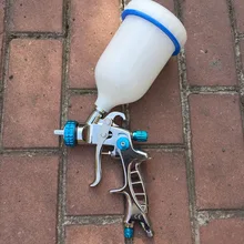 SAT1215 Аэрограф 1,4 мм HVLP воздуха Краски пистолет тяжести Краски опрыскиватель 600 мл Аэрограф Укороченное пальто Краски ing Спрей Инструмент