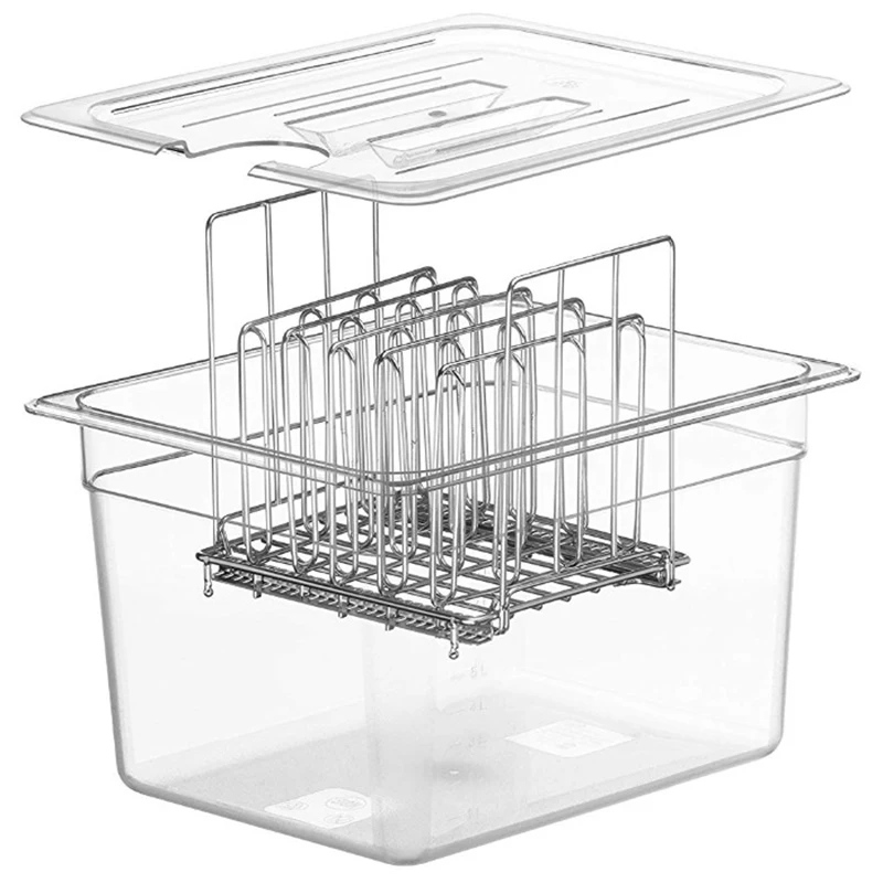 Sous Vide контейнер Rack-хромированные разделители из нержавеющей стали(5) водяная Ванна аксессуары для приготовления пищи отделяет пластиковые пакеты для