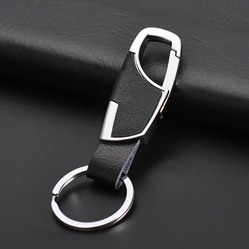 New Mens Leather Creative Metal Keyfob Gift Car Keyring Keychain Key Chain Ringin Key Chains