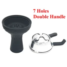 LOMINT 7 отверстий кальян силиконовая табачная чаша с металлическим угольным держателем на верхней части Hookahs Shisha аксессуары LM-018