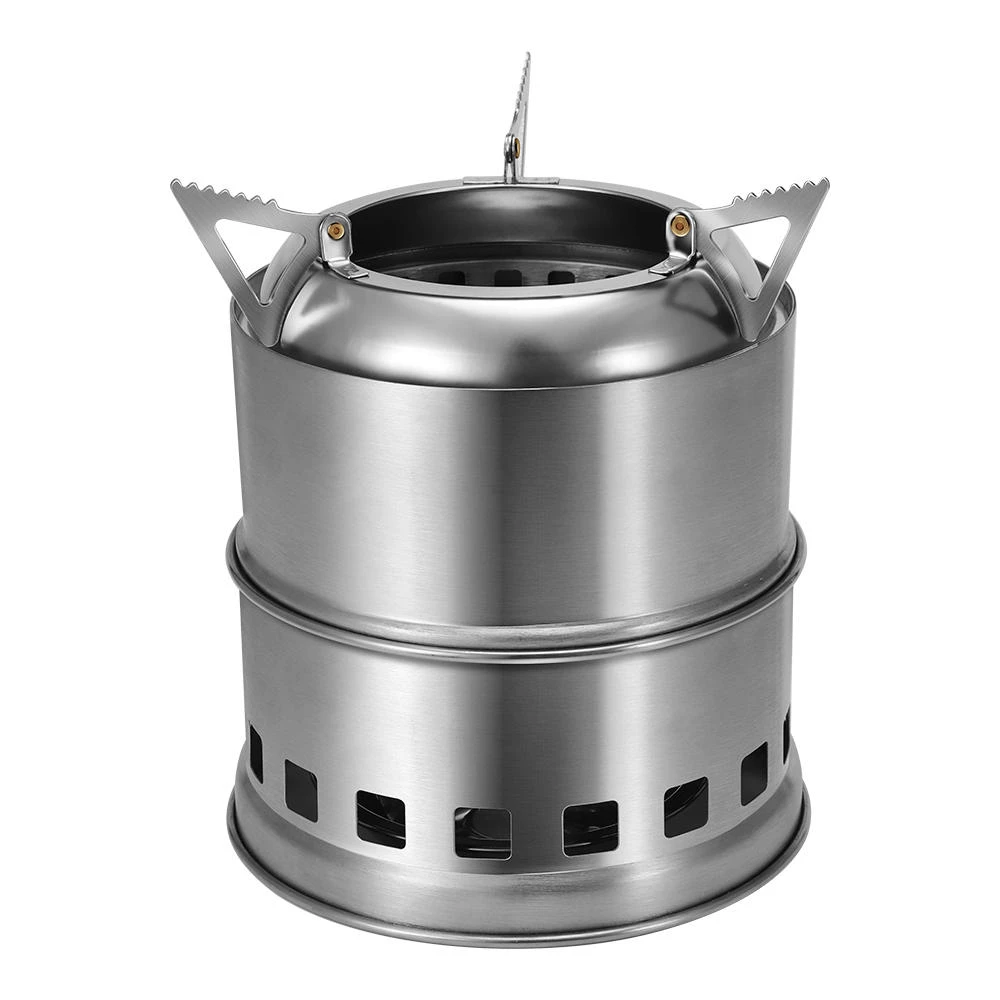 Camping Stove Cooking Tool Firewood Mini Stainless Steel Outdoor Picnic Gasifier