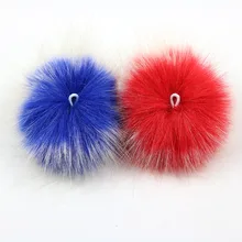 10 шт./партия, пушистый пум из полиэфирного меха ручной работы, помпоны для зимней шапки, вязаная шапка куполообразная сумка