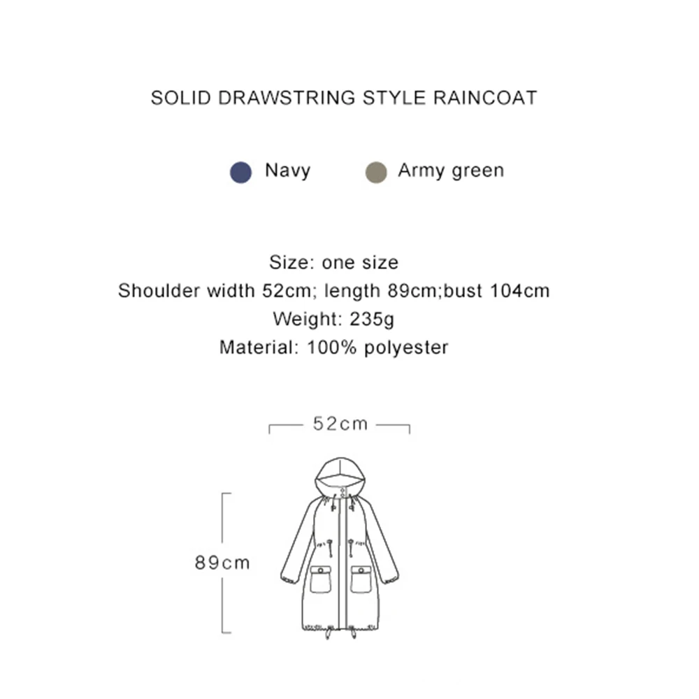 Модный Плащ, женские куртки, Дамское длинное пальто, ветровка, Женский дождевик, водонепроницаемый, полиэстер, темно-синий, для улицы, дождевик, для взрослых