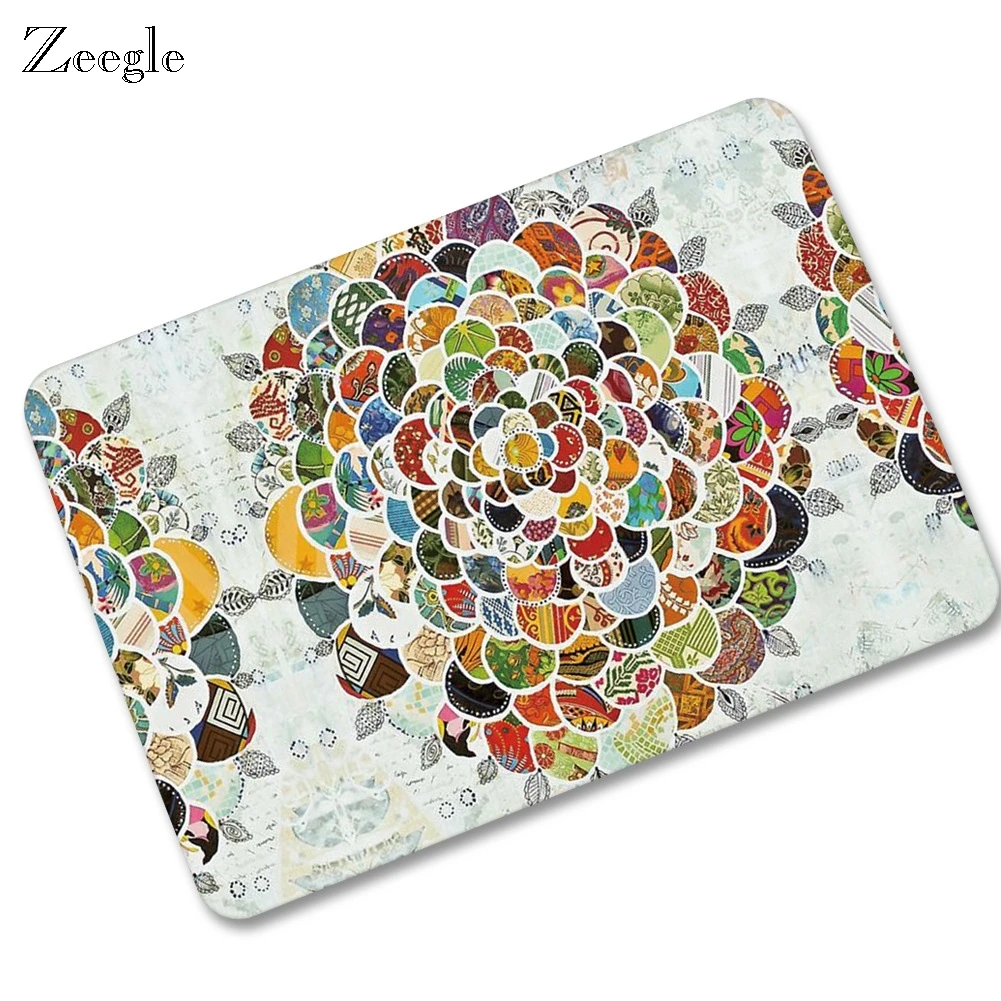 Zeegle Rubber Floor Mats Colorful Doormat Outdoor Carpet Anti-slip Mats For The Hallway Soft Bedroom Carpets Bedside Rugs