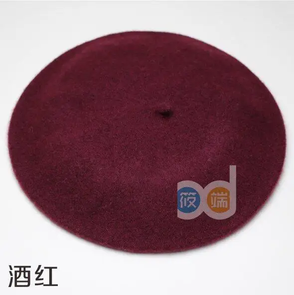 Hot Sell Cheap Fashion New Women Wool Solid Color Beret Female Bonnet Caps Winter All Matched Warm Walking Hat Cap 20 Color