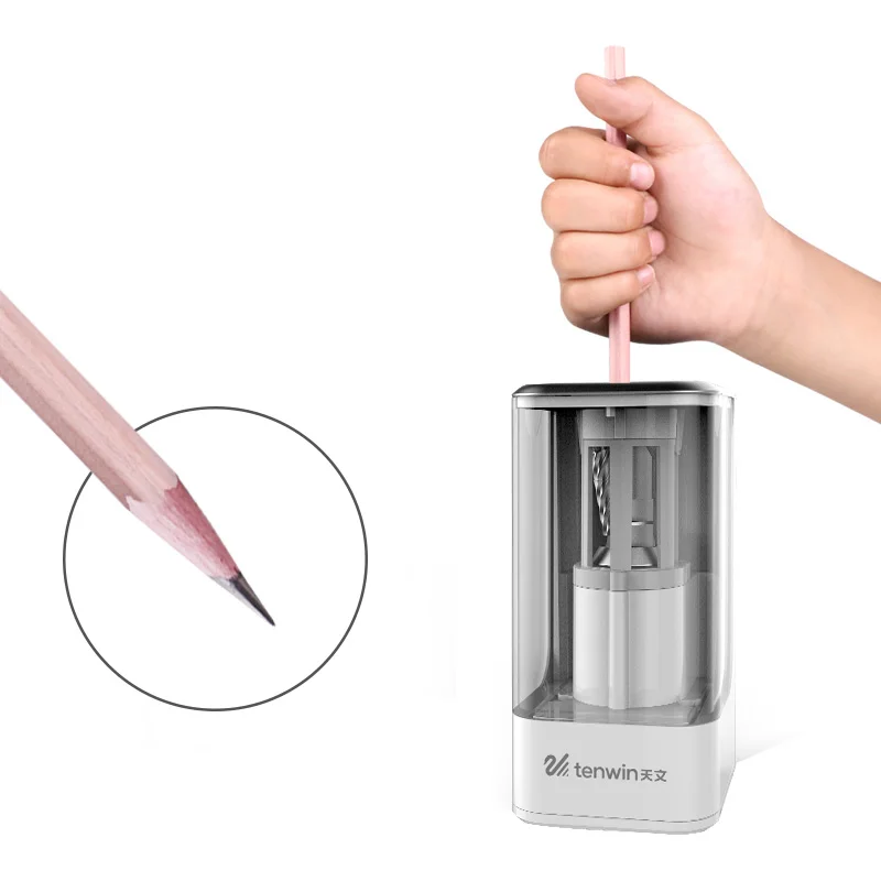 TENWIN Electric Pencil Sharpener Creative Stationery Electrical Automatic Pencil Sharpener Home School Office Desktop For Kids