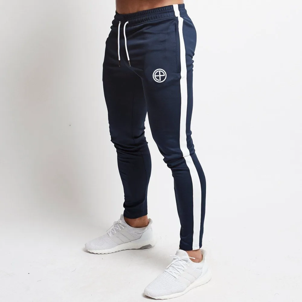 New Cotton patchwork Jogging Mens Running Sport Pants Bodybuilding Sportswear Sweatpants Men Fitness Joggers Gym Trousers