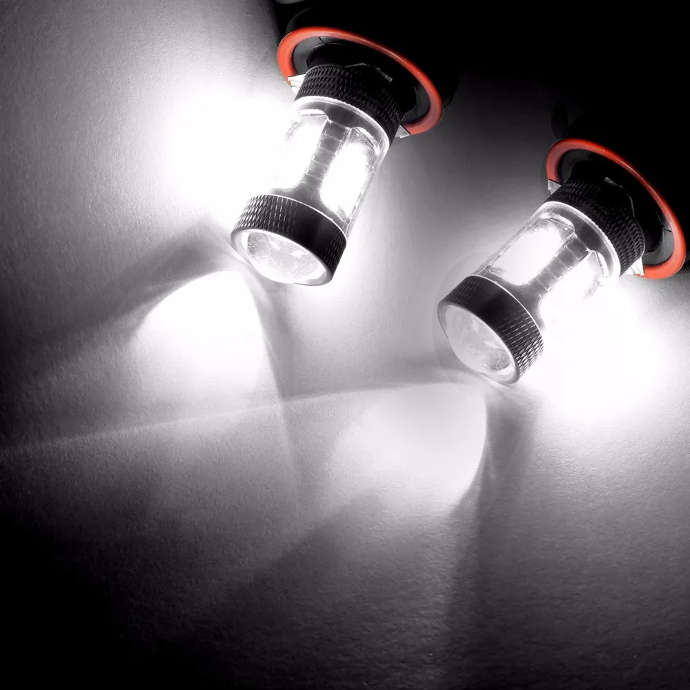 ANGRONG 2x H11 H8 лампы 15 SMD высокой мощности светодиодные противотуманные дневные