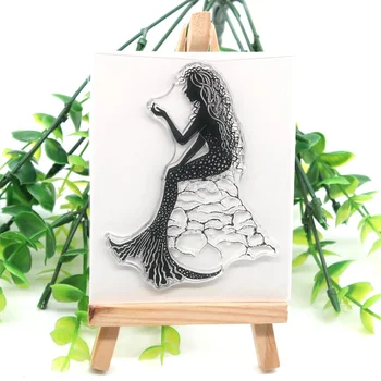 

Mermaid Transparent Clear Silicone Stamps for DIY Scrapbooking/Card Making/Kids Crafts Fun Decoration Supplies