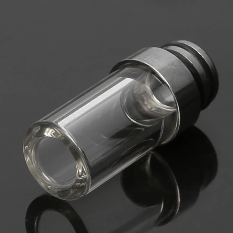 

Glass Drip Tip Stainless Steel Mouthpiece For Electronic Cigarette RDA Vaporizer