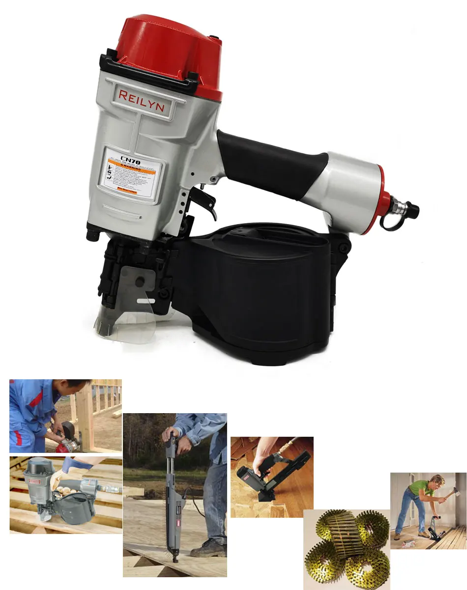 CN70 Pneumatic Nail Gun Air Coil Nailer Air Nailer For Fencing Framing