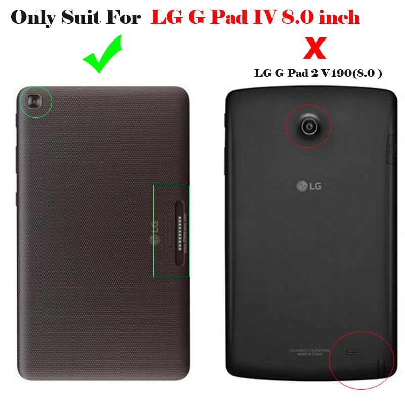 Чехол для планшета LG G Pad IV 8 0 дюймов Тонкий флип чехол 4 ''планшет 3 складной