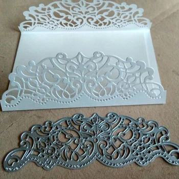

1pc Cutting Dies Making Scrapbook Greeting Card edge Lace Hollow Border Metal Cutting Dies Stencil Frame Embossing Template