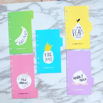 

Fromthenon Fruit Series Index Pages Notebook Divider Planner Accessories For Filofax Lovedoki Spiral Notebooks School Stationery