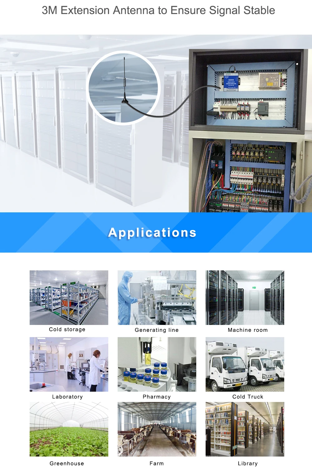 Módulo de Temperatura Registrador de Dados Celular Iiot Rtu Suporta 8 Entradas Temp S266 3g 4g Sms 6 de dados sms iiot rtu suporta 8 entradas temp s266