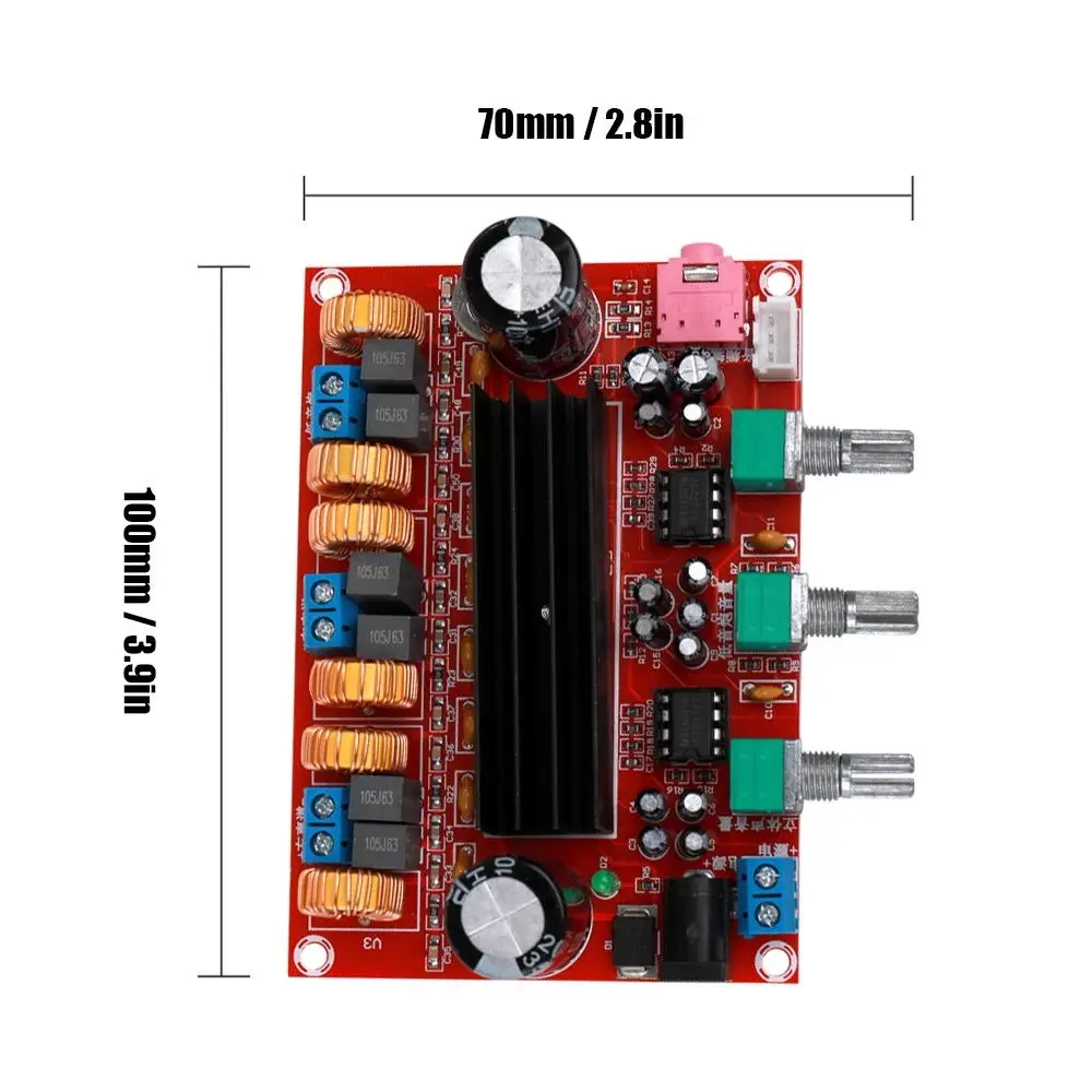 TPA3116 2,1 цифровой аудио усилитель доска TPA3116D2 сабвуфер модуль усилителя громкоговорителя 2*50 Вт+ 100 Вт diy Электронный аудио усилитель