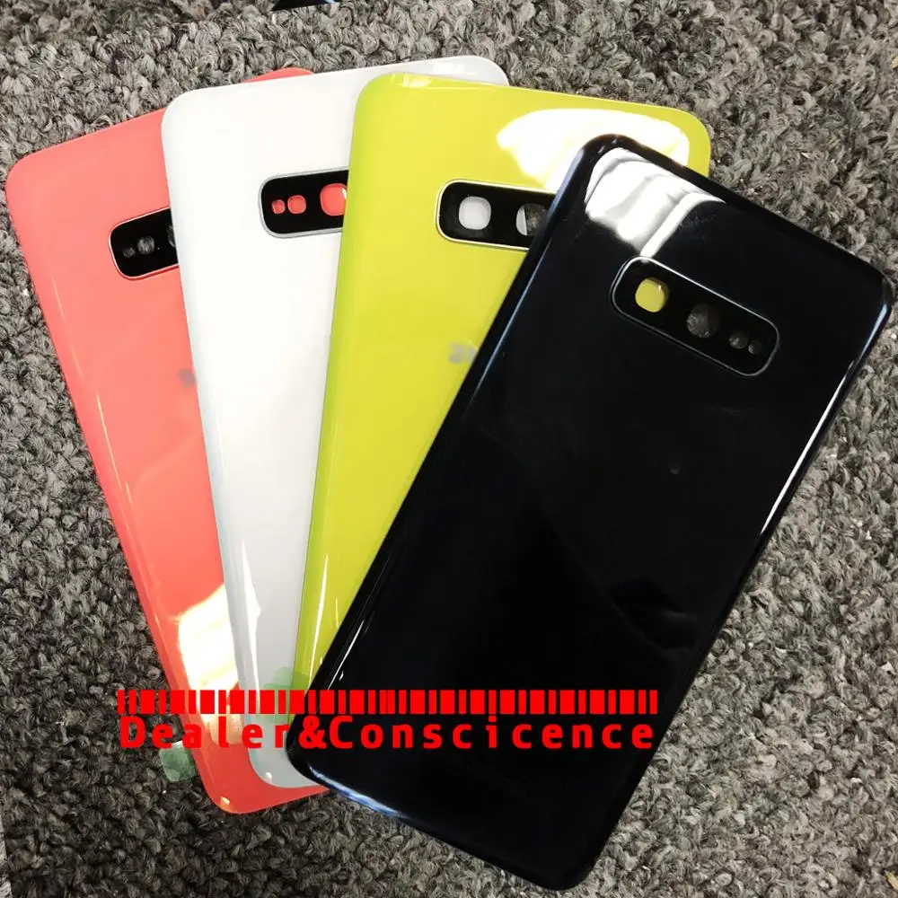 

1PCS Original Film Back Battery Glass Cover For Samsung Galaxy S10/S10 Plus G973 G975 SM-G973 Rear Door Housing Case+Camera lens