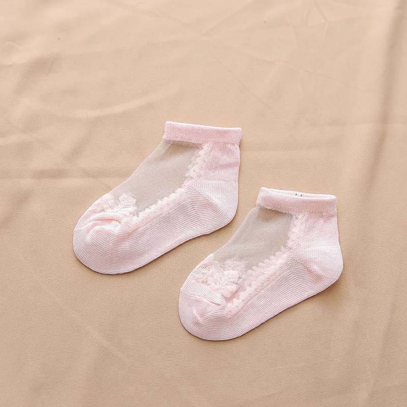 5 пар в партии, г., летние носки для маленьких девочек ультратонкие прозрачные носки тонкие носки для девочек невидимые носки с кристаллами 5 цветов