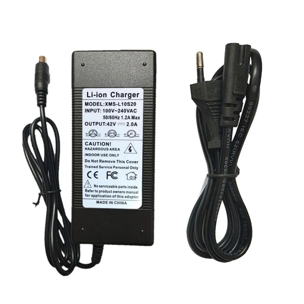 

42V 2A LED Battery Charger Charging For Xiaomi M365 Segway Ninebot ES1 ES2 ES4 EU Plug For Xiaomi High-speed Charging Black