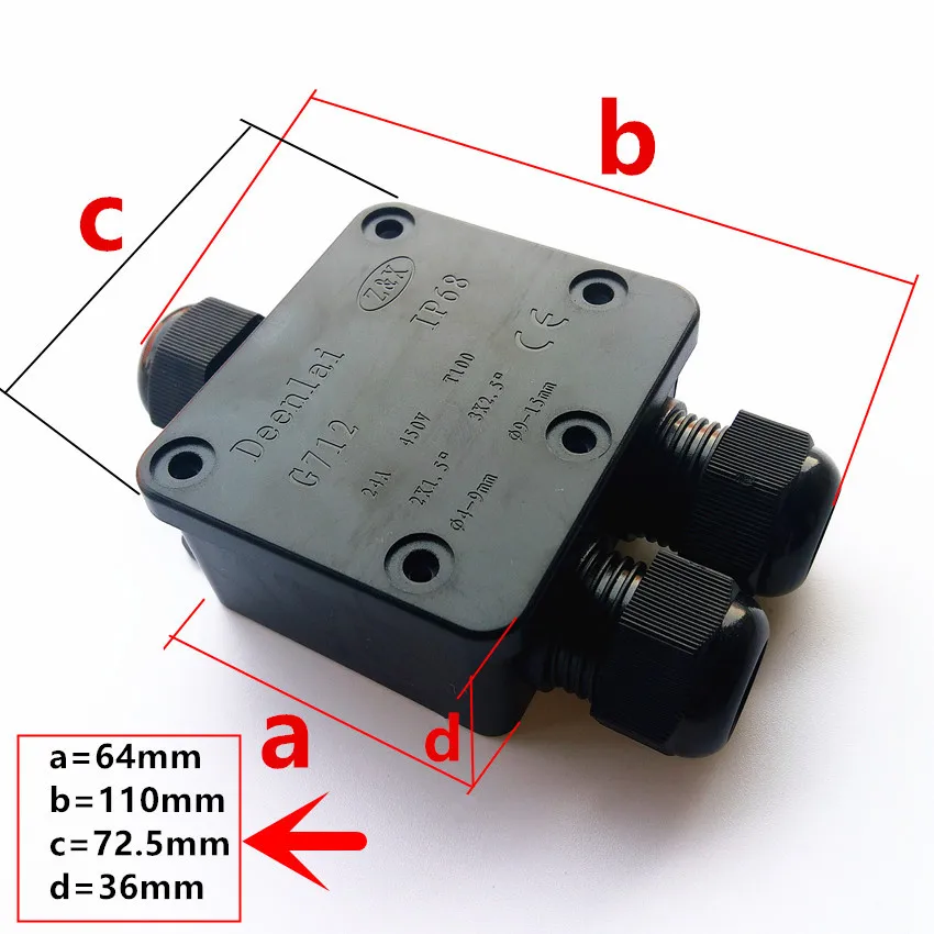 3 способа Пластик Водонепроницаемый внешняя коробка для распределиления электричества разъем провода IP68 распределительная коробка кабель для приготовления пищи на воздухе внешняя проводка
