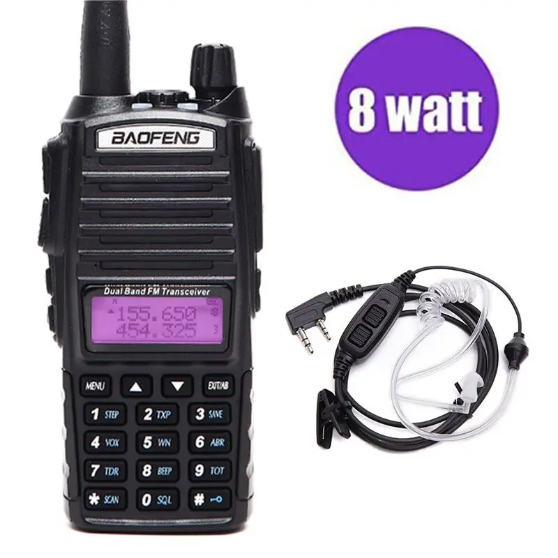 BAOFENG UV 82 Plus рация VHF/UHF Двухдиапазонная дальность 8 Вт Любительская двухсторонняя CB